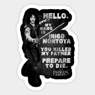 The Princess Bride Hello My Name is Inigo Montoya Sticker